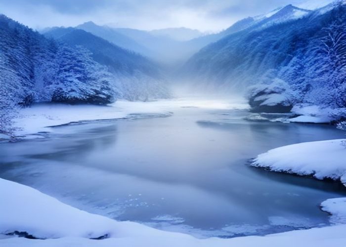 昆仑山雪水源地实地探访场景，工作人员在雪地采样点记录融雪水质数据，画面严谨专业